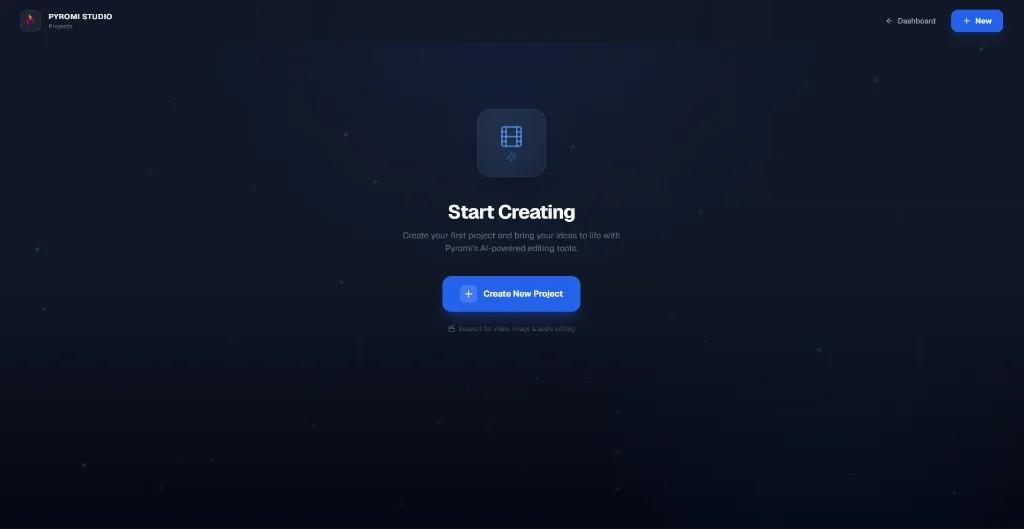 Pyromi Studio Start Creating
